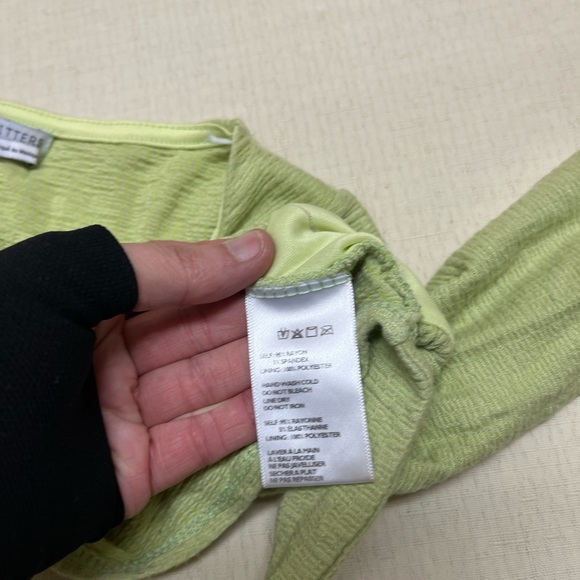 Urban Outfitters XS lime cropped wrap top - Picture 6 of 10